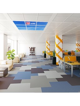 9 dalles de 60x60 avec en plus le logo